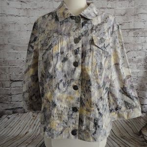 CHICOS Women's Spring Jean Jacket Size 2 M